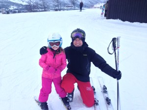 Zara and her ski instructor
