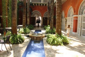 Casa Pestagua courtyard where we ate breakfast