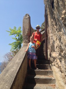 Walk down to Duoglio Beach - 400 steps