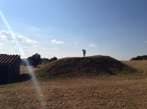 Etruscan tomb mounds in Tarquinia